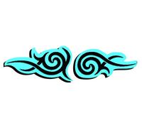 Pierre Tatouage Temporaire Ephémère Magic Tattoo Maori double face 16cm x 3,5 cm (pierre seule sans Encre de tatouage temporaire 20ml + encreur xxl Magic Tattoo)