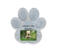 Pierre Tombale Commémorative Personnalisée pour Chien Chat Plaque Commémorative Photo en Résine Personnalisée pour Animal de Compagnie Cadeau Commémoratif Personnalisé en Forme de Patte de Chien Chat