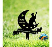 Pierre tombale personnalisée pour Animaux de Compagnie, Pierre tombale sculptée sur Mesure, Hommage funéraire Personnalisable pour Chat ou Plaque gravée funéraire pour animaux de compagnie motif