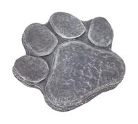 Pierre Tombale pour Animaux de Compagnie - Pierre Tombale en Forme de Patte - Monument Commémoratif Extérieur de Jardin en Résine(Rock Grey)