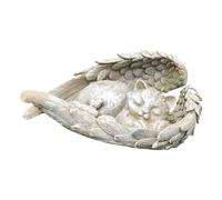 Pierre tombale pour chat chien ange animal de compagnie monument funéraire chat pour l'extérieur statue de jardin en polyrésine pour jardin beau souvenir commémoratif pour animaux de compagnie