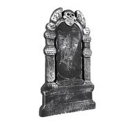 Pierre tombale Tête de mort avec ailes RIP 50 x 30 cm Halloween