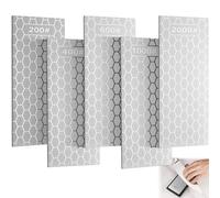 Pierres à Aiguiser Diamantées 5 PCS Pierre à Aiguiser Diamant Grain 200/400/600/1000/2000# avec Base Antidérapante pour Divers Couteaux Burins et Rabots