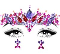 Pierres à bijoux pour adultes licorne maquillage alternatif violet-rouge