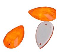 pierres à coudre, Strass à dos plat, lot de 12, 20 ou 28 pièces, en forme goutte, verre, brillant, for robes, vêtements, perles coudre, for travaux manuels(Orange,11X18mm28pcs)