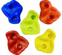 Pierres à grimper, prises d'escalade enfants, 5 pièces avec matériel de fixation, set de pierres à blocs, Climbing Holds, pour tour de jeux et mur d'escalade, multicolore