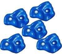 Pierres à grimper, prises d'escalade pour enfants, 5 pièces avec matériel de fixation, set de pierres à blocs, Climbing Holds, pour tour de jeux et mur d'escalade, bleu