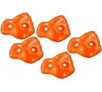Pierres à grimper, prises d'escalade pour enfants, 5 pièces avec matériel de fixation, set de pierres à blocs, Climbing Holds, pour tour de jeux et mur d'escalade,Orange