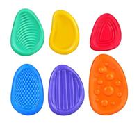 Pierres Apaisantes pour - Pierres Sensorielles Colorées aux Bords Lisses,Petit Jouet Sensoriel Apaisant sans Bruit pour Maison École Parc Extérieur