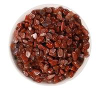 Pierres brutes en cristal naturel Ornements décoratifs pour paysages en pierre concassée d'agate rouge, pots de fleurs, aquariums, pierres décoratives, artisanat roches, pierres et cristaux(3-5mm1000g
