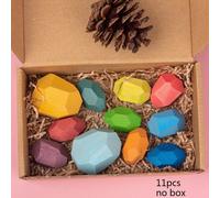 Pierres Colorées En Bois Pour Enfants, Blocs De Construction Jenga, Jouet Éducatif Créatif, Jeu À Empiler De Style Nordique, Jouets En Bois Arc-En-Ciel