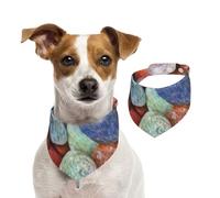 Pierres colorées imprimées,Bandanas pour Chien, écharpe en Coton, Bavoirs réglables pour Animaux de Compagnie,L