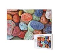 Pierres colorées imprimées,Puzzle Familial en Bois de 300 pièces pour Adultes et Adolescents, décoration d'intérieur