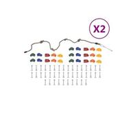 Pierres d escalade avec corde 50 pcs Multicolore