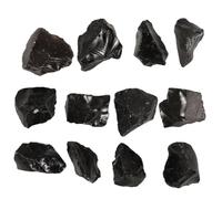 Pierres D’obsidienne Naturelle Non Taillées, Ornements Décoratifs Noirs | Format Irrégulier, Lot de Collection pour Jardins D’eau et Compositions Décoratives, Usage Intérieur