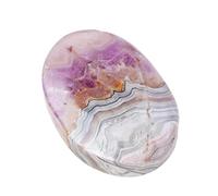Pierres d'améthyste polies, Amethyst Crystal Rock - Ornement de pierre de pouce naturel,Massage du pouce poli décoratif caillou