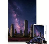 Pierres de Callanish sous la Voie lactée Puzzle de 1000 pièces pour Adolescents Développe la Concentration Plaisir Occasionnel S'emboîte Parfaitement Cadeau Symbolique (38x26cm)