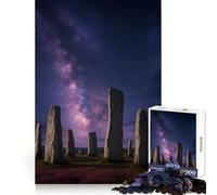 Pierres de Callanish sous la Voie lactée Puzzle de 1000 pièces pour Adolescents Stimule la mémoire,apaise l'esprit,Divertissement,qualité supérieure, (38x52cm)