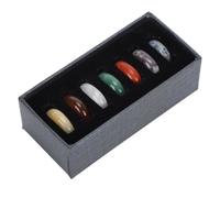 Pierres de chakra - SURENHAP - Lot de 7 - Naturelles - Coffret cadeau - Méditation