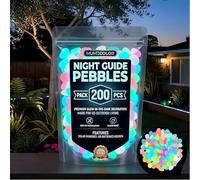 Pierres de jardin colorées phosphorescentes pour l'extérieur, pierres lumineuses pour chemins, terrasses, pelouses, jardins, aquariums et plus (multicolore, 1000)