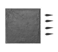 Pierres de Marche Jardin-VEVOR-4 PCS-39,5x39,5 cm-Dalles de Pas Jardin-Aspect Pierre Naturelle-pour Allée Extérieure-Gris