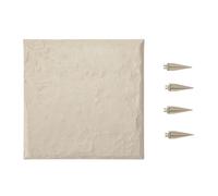 VEVOR Pierres de Marche Jardin, 8 PCS, Dalles de Pas Jardin, 39,5x39,5 cm, Aspect Pierre Naturelle en Résine PC ABS, avec Piquets de Sol, Pavés pour Allée Chemin Extérieure, Pelouse, Terrasse, Beige