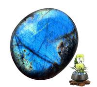 Pierres De Naturel | Pierre De Lune Décorative En Bleu Palme, Pierre De Lune De Collection Pour La Maison, Lieu De Travail, Pierre De Poli Portable Pour Aquarium, 4, Se référer à la description, Se