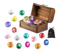 Pierres de plongée pour Piscine | Bijoux de plongée Scintillants pour la Piscine | Jouet de plongée sous- avec Coffre au trésor pour Filles