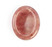 Pierres de Préoccupation, Pierre pour le Pouce, Pierre de Préoccupation pour le Pouce en Cristal, Pierre du Pouce pour l'Équilibre Reiki, Thérapie, Méditation (Quartz fraise)