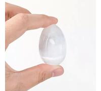 Pierres de souci en sélénite, Pierres de Paume ovales, Pierre précieuse de Message en Cristal pour Le Pouce - Environ 4,5 cm (Ovale)