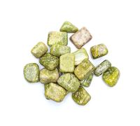 Pierres de tambour en serpentine jaune de qualité A -- ±500g ; ±2-3cm