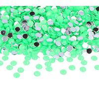 Pierres décoratives acryliques cercle vert fluo 6 mm. 5 000 u.Env.
