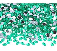 Pierres décoratives acryliques goutte vert 5 x 8 mm. 5 000 u.Env.