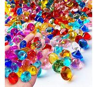 Pierres décoratives, diamants décoratifs d'environ 285 pièces de 18 mm, diamants en acrylique colorés, pierres de verre décoratives pour décoration de table de mariage, décoration de table en cristal