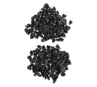 Pierres Décoratives en Verre Noir pour Foyer, Style Moderne | Résistantes aux Variations de Température, des Étincelles, pour Bols à Feu et Foyers à Gaz