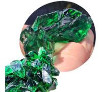 Pierres décoratives en verre recyclé - Vert - 2 kg - Grandes pépites de verre de 3 à 5 cm - Pierres décoratives pour vases et pots de fleurs - Pierres pour terrarium et aquarium - Pierre de jardin