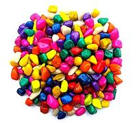 Pierres décoratives multicolores colorées - (petites) pour la maison, la décoration extérieure, l'art et l'artisanat, remplissage de vase, aquarium, jardin, pelouse, substrat non planté multifonction