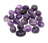 Pierres décoratives Pierres polies, cristaux de guérison, minerai en vrac, gravier, énergie, réservoir Quartz, décor jardin d'aquarium pour Jardin(Purple,200g)