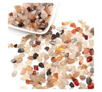 Pierres Décoratives pour Aquarium Pierres de gravier, cristaux Quartz, minéraux, guérison Reiki, Agate roulée, spécimen pierres précieuses, décoration d'aquarium maison, artisanat DIY(Color4,100g)