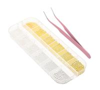 Pierres Décoratives pour Ongles en Métal, Coffret 12 Compartiments