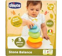 Chicco Jeu éducatif Galets en Équilibre ECO+ – 5 galets colorés, plastique recyclé, 6–36 mois