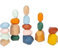 Small Foot Design - Blocs d'équilibre en bois «Safari» - 18 pièces, jouet Montessori dès 3 ans