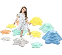 Pierres d'Équilibre pour Enfants, 11 Parcours de Motricité Antidérapantes, Parcours Motricité Enfant Exterieur & Intérieur, Favorise l'équilibre et la Motricité chez pour les Enfants de 3 4 5 6+ Ans