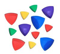 Pierres d'équilibre - Stepping Stones - Pierres à empiler - Pierres de rivière empilables - Stimule la motricité - V.A. 1 an - 12 pièces - Couleurs vives