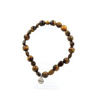 Pierres et Minéraux. Bracelet Oeil de Tigre d'Afrique du Sud + Perles Oeil de Tigre 8 mm. Fabriqué en France.