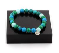 Bracelet de perles de chrysocolle + angélite 8 mm