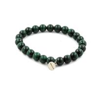 Pierres et Minéraux. Bracelet Perles Malachite du Congo 8 mm. Top Qualité 7A. Fabriqué en France.