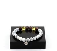 Bracelet Perles Rubis de Mogok, Birmanie, Myanmar + Citrine + Oeil de Tigre rouge + Howlite 8 mm - A Bijoux