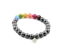 Bracelet Perles Tourmaline multicolore + Hématite 8 mm - A Bijoux Multicolore G