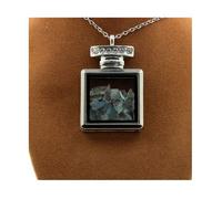 Pierres et Minéraux. Collier Aigue-Marine brut. Modèle flacon.